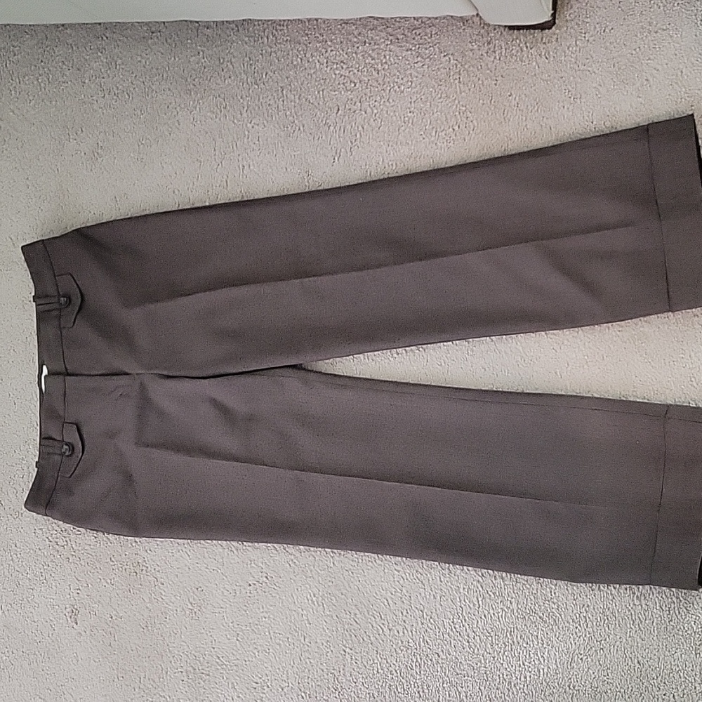 Ann Taylor Loft, 10 Petite, Brown, Lined Dress Pants, Cuffed